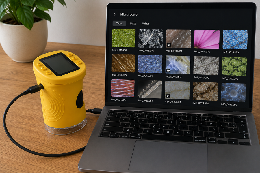 Las Fotos y Videos desde el Microscopio