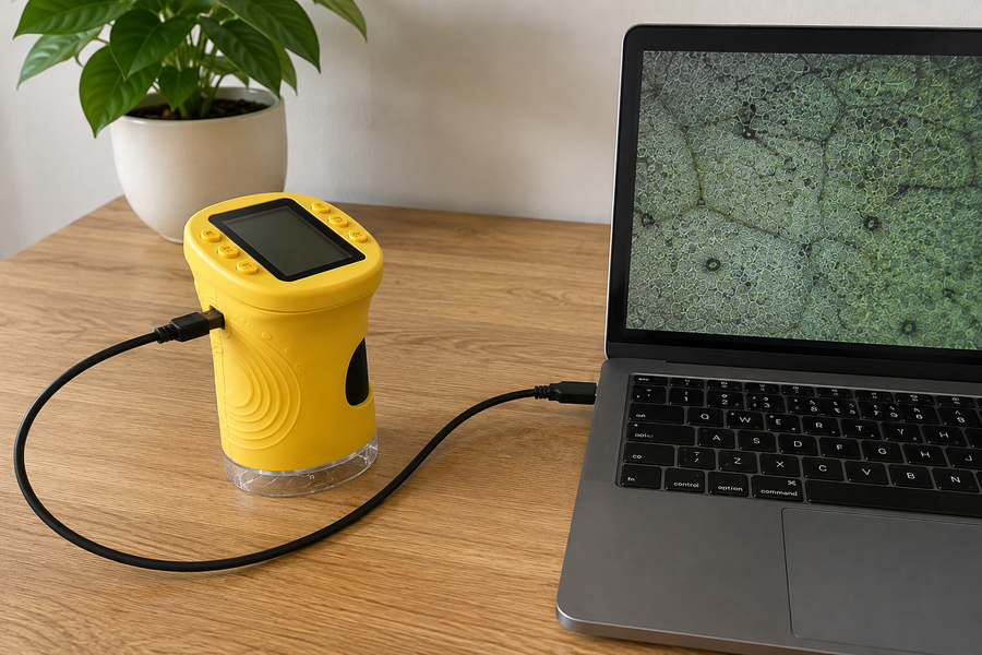 Conecta el Microscopio al dispositivo